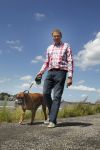 Rotterdam, 3 Augustus 2012
Jan de Hoop samen met zijn partner Coen Lievaart en hond Bob.
Foto Peter Smulders BV