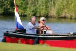 Vreeland 25 juli 2012
Maarten Spanjer met vriendin en Rene v d Gijp met vriendin aan het varen op de Vecht met sloep/boot Maarten.
Peter Smulders bv