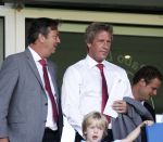 Waalwijk, 11 Augustus 2012
Eerste kompetitiewedstrijd in het nieuwe seizoen 2012/2013 tussen RKC-PSV, eindstand 3-2
Marcel Brands met Tiny Sanders
Foto Peter Smulders BV