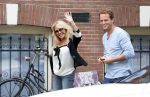 Amsterdam 28 juli 2012
Patricia Paay en vriend Nicky v Dam in  nieuwe mercedes cabrio.
Peter Smulders bv