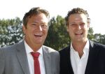Waalwijk, 11 Augustus 2012
Eerste kompetitiewedstrijd in het nieuwe seizoen 2012/2013 tussen RKC-PSV, eindstand 3-2
Tiny Sanders met zijn zoon Koen Sanders
Foto Peter Smulders BV