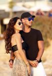 Ibiza 10 juli 2012
Wesley Sneijder en zijn vrouw Yolanthe Sneijder Cabau verliefd op ibiza genieten van de ondergaande zon.
Peter Smulders bv