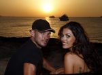 Ibiza 10 juli 2012
Wesley Sneijder en zijn vrouw Yolanthe Sneijder Cabau verliefd op ibiza genieten van de ondergaande zon.
Peter Smulders bv