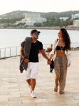 Ibiza 10 juli 2012
Wesley Sneijder en zijn vrouw Yolanthe Sneijder Cabau verliefd op ibiza genieten van de ondergaande zon.
Peter Smulders bv