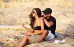 Ibiza 10 juli 2012
Wesley Sneijder en zijn vrouw Yolanthe Sneijder Cabau verliefd op ibiza genieten van de ondergaande zon.
Peter Smulders bv