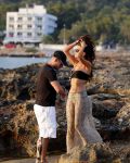 Ibiza 10 juli 2012
Wesley Sneijder en zijn vrouw Yolanthe Sneijder Cabau verliefd op ibiza genieten van de ondergaande zon.
Peter Smulders bv