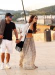 Ibiza 10 juli 2012
Wesley Sneijder en zijn vrouw Yolanthe Sneijder Cabau verliefd op ibiza genieten van de ondergaande zon.
Peter Smulders bv
