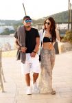 Ibiza 10 juli 2012
Wesley Sneijder en zijn vrouw Yolanthe Sneijder Cabau verliefd op ibiza genieten van de ondergaande zon.
Peter Smulders bv