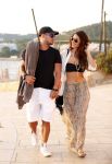 Ibiza 10 juli 2012
Wesley Sneijder en zijn vrouw Yolanthe Sneijder Cabau verliefd op ibiza genieten van de ondergaande zon.
Peter Smulders bv