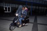 Amsterdam 3 juli 2013
Sjaak Swart 75 jaar . Hij viert dat met een wedstrijd met oud ajax spelers in het Olympisch stadion. Bryan Roy met vriendin op vespa scooter
Peter Smulders bv