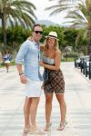 ibiza 13 juli 2013
Robert Doornbos en zijn verloofde/vriendin Chantal Bles lopen over de boulevard op ibiza.
Peter Smulders bv