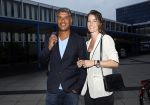 Amsterdam 3 juli 2013
Sjaak Swart 75 jaar . Hij viert dat met een wedstrijd met oud ajax spelers in het Olympisch stadion. Frank rijkaard met zijn vrouw
Peter Smulders bv