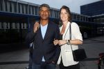 Amsterdam 3 juli 2013
Sjaak Swart 75 jaar . Hij viert dat met een wedstrijd met oud ajax spelers in het Olympisch stadion. Frank rijkaard met zijn vrouw
Peter Smulders bv