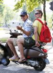 Amsterdam 22 juli 2013
Gijs Staverman met een vriend op zijn vespa scooter.
Peter Smulders bv