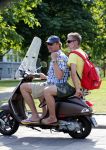 Amsterdam 22 juli 2013
Gijs Staverman met een vriend op zijn vespa scooter.
Peter Smulders bv