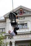 Amsterdam 10 juli 2013
Hans Klok doet stunt boven de Amstel  ivm zijn nieuwe show in carre.
Peter Smulders bv
