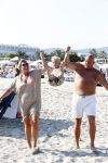 ibiza 11 juli 2013
Herman den Blijker met zijn vrouw en zoon Mats op coco beach.
Peter Smulders bv