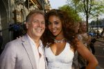 Amsterdam, 17 Juli 2013
Premiere Hans Klok The New Houdini in theater Carrï¿½. 
Met op de foto  Hind Laroussi met partner Marcel Boekhoorn.