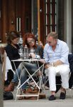 Amsterdam 2 juli 2013
Leontine Borsato op terras met haar manager Mike Dobbinga.
Peter Smulders bv