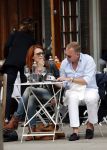 Amsterdam 2 juli 2013
Leontine Borsato op terras met haar manager Mike Dobbinga.
Peter Smulders bv