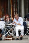 Amsterdam 2 juli 2013
Leontine Borsato op terras met haar manager Mike Dobbinga.
Peter Smulders bv