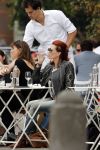 Amsterdam 2 juli 2013
Leontine Borsato op terras met haar manager Mike Dobbinga.
Peter Smulders bv