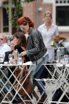 Amsterdam 2 juli 2013
Leontine Borsato op terras met haar manager Mike Dobbinga.
Peter Smulders bv