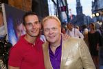 AMSTERDAM - Bij het Tuschinski Theater is de premiere van Behind the Candelabra. Met op de rode loper  Marcel van den Eng met Frits Huffnagel.