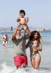 ibiza 14 juli 2013
Najib Amhali met zijn vrouw Niama en zoon Noah op coco beach .
Ze zaten daar met vrienden en familie.
Peter Smulders bv