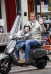 Amsterdam 12 augustus 2013
Patrick Huisman met zijn zoon op vespa scooter.
Peter Smulders bv