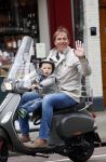 Amsterdam 12 augustus 2013
Patrick Huisman met zijn zoon op vespa scooter.
Peter Smulders bv
