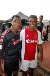Amsterdam 3 juli 2013
Sjaak Swart 75 jaar . Hij viert dat met een wedstrijd met oud ajax spelers in het Olympisch stadion. Patrick Kluivert en Frank Rijkaard
Peter Smulders bv