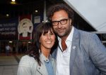 Amsterdam 3 juli 2013
Sjaak Swart 75 jaar . Hij viert dat met een wedstrijd met oud ajax spelers in het Olympisch stadion. Rebecca Swart met vriend
Peter Smulders bv