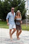 ibiza 13 juli 2013
Robert Doornbos en zijn verloofde/vriendin Chantal Bles lopen over de boulevard op ibiza.
Peter Smulders bv