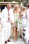 ibiza 12 juli 2013
Jan Reus en Sonja Bakker trouwen bij strandtent Sa Flama op ibiza alle 5 hun kinderen inclusief Bram zijn natuurlijk aanwezig. Sonja met haar vader
Peter Smulders bv
