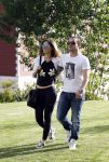 istanbul 22 mei 2013
Wesley Sneijder en zijn vrouw Yolanthe Sneijder Cabau met hun hond voor hun huis in Istanbul
Peter Smulders bv