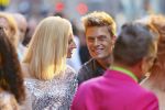 AMSTERDAM - Bij het Tuschinski Theater is de premiere van Behind the Candelabra. Met op de rode loper  Winston Post is met partner Denise van Rijswijk.