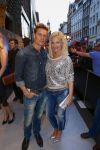 AMSTERDAM - Bij het Tuschinski Theater is de premiere van Behind the Candelabra. Met op de rode loper  Winston Post is met partner Denise van Rijswijk.