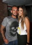 Amsterdam 3 juli 2013
Sjaak Swart 75 jaar . Hij viert dat met een wedstrijd met oud ajax spelers in het Olympisch stadion. Wesley Sneijder met zijn vrouw Yolanthe Sneijder Cabau
Peter Smulders bv
