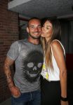 Amsterdam 3 juli 2013
Sjaak Swart 75 jaar . Hij viert dat met een wedstrijd met oud ajax spelers in het Olympisch stadion. Wesley Sneijder met zijn vrouw Yolanthe Sneijder Cabau
Peter Smulders bv