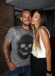 Amsterdam 3 juli 2013
Sjaak Swart 75 jaar . Hij viert dat met een wedstrijd met oud ajax spelers in het Olympisch stadion. Wesley Sneijder met zijn vrouw Yolanthe Sneijder Cabau
Peter Smulders bv