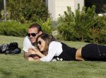 istanbul 22 mei 2013
Wesley Sneijder en zijn vrouw Yolanthe Sneijder Cabau met hun hond voor hun huis in Istanbul
Peter Smulders bv
