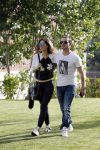 istanbul 22 mei 2013
Wesley Sneijder en zijn vrouw Yolanthe Sneijder Cabau met hun hond voor hun huis in Istanbul
Peter Smulders bv