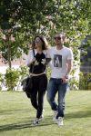 istanbul 22 mei 2013
Wesley Sneijder en zijn vrouw Yolanthe Sneijder Cabau met hun hond voor hun huis in Istanbul
Peter Smulders bv