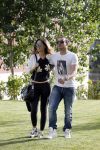 istanbul 22 mei 2013
Wesley Sneijder en zijn vrouw Yolanthe Sneijder Cabau met hun hond voor hun huis in Istanbul
Peter Smulders bv