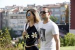 istanbul 22 mei 2013
Wesley Sneijder en zijn vrouw Yolanthe Sneijder Cabau met hun hond voor hun huis in Istanbul
Peter Smulders bv