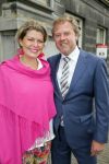 Amsterdam 20 juni 2015 
Trouwen Kimberley Klaver en Bas Schothorst in de Duif in Amsterdam.  Pauline Wingelaar met vriend