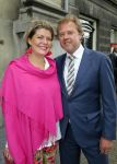 Amsterdam 20 juni 2015 
Trouwen Kimberley Klaver en Bas Schothorst in de Duif in Amsterdam.  Pauline Wingelaar met vriend