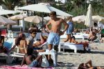 ibiza 28 juli 2015
Estelle Cruijff Joelle Gullit Lilly Becker met zoon Amadues Becker en een zoon uit een eerder huwelijk van Boris op het strand van Talamanca.