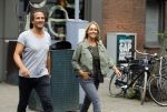 Amsterdam 12 augustus 2015 
Chantal Janzen met haar man Marco op de cornelis schuytstraat